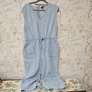 Light Blue Sleeveless Jumpsuit